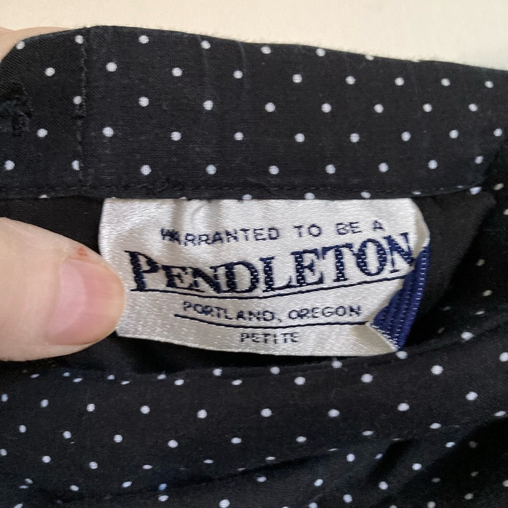 Euc Pendleton Black With White Polka Dot’s Midi S… - image 3